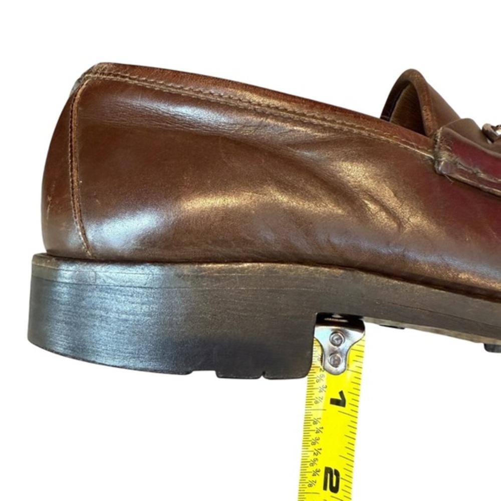 Gucci Men’s 8 Horsebit Loafers Brown Leather Silver Old Money Equestrian Classic - Picture 13 of 16